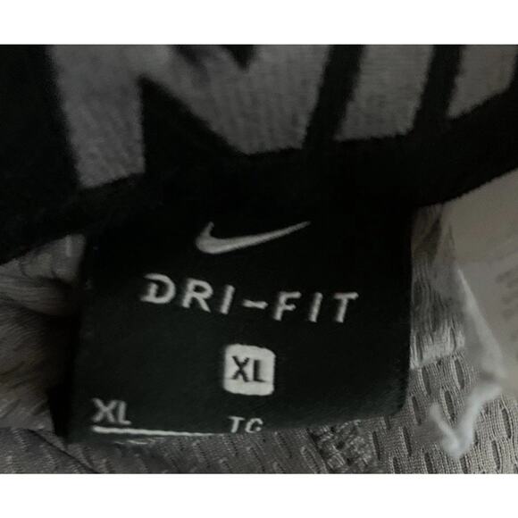 Nike Drifit Men's Gray Graphic 9" Basketball Shorts Sz Large Pockets Stretch Tie - Picture 5 of 8